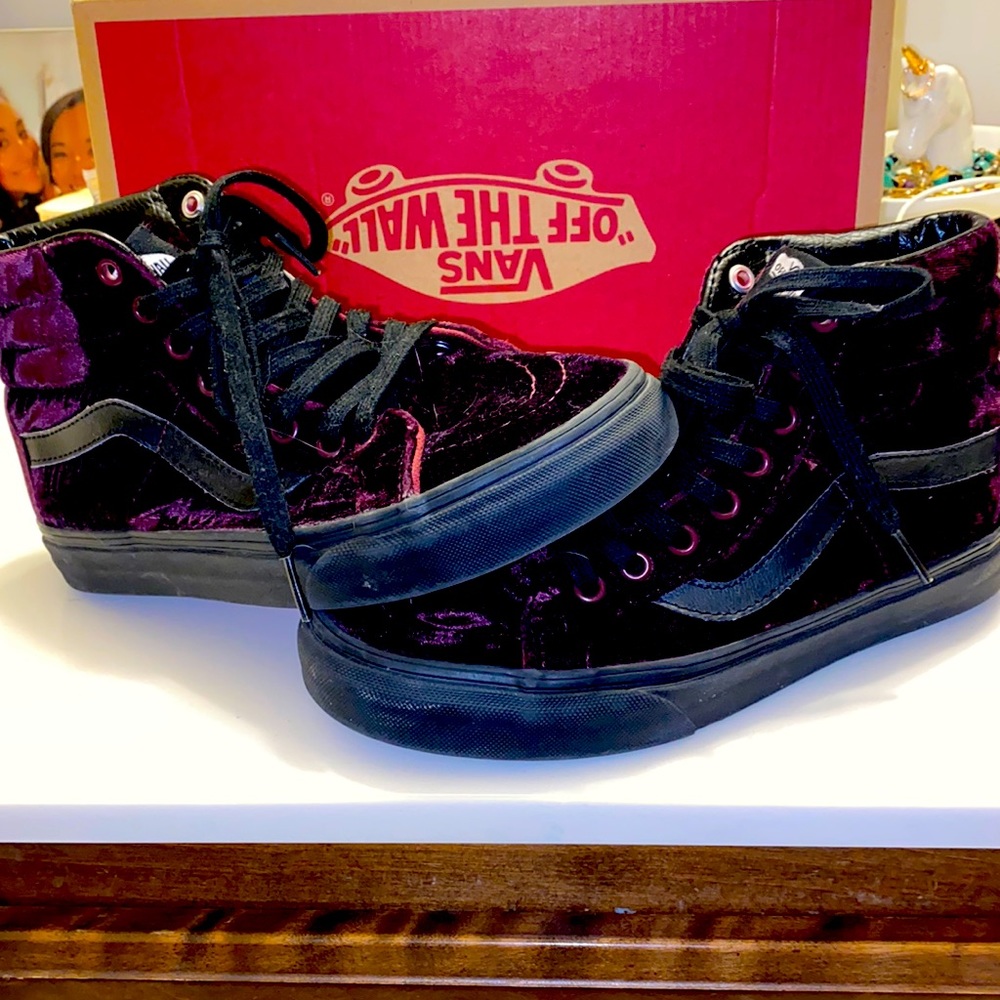 Velvet high top vans